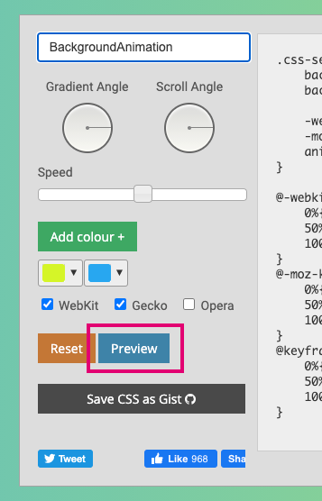 グラデーションアニメーションを簡単に作成するcss Gradient Animatorの使い方 Tamatuf