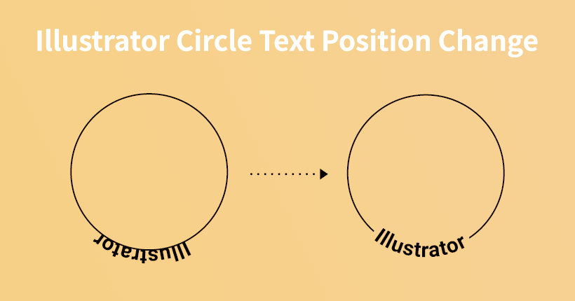 Illustratorで円弧の外側の文字を内側に変更する方法